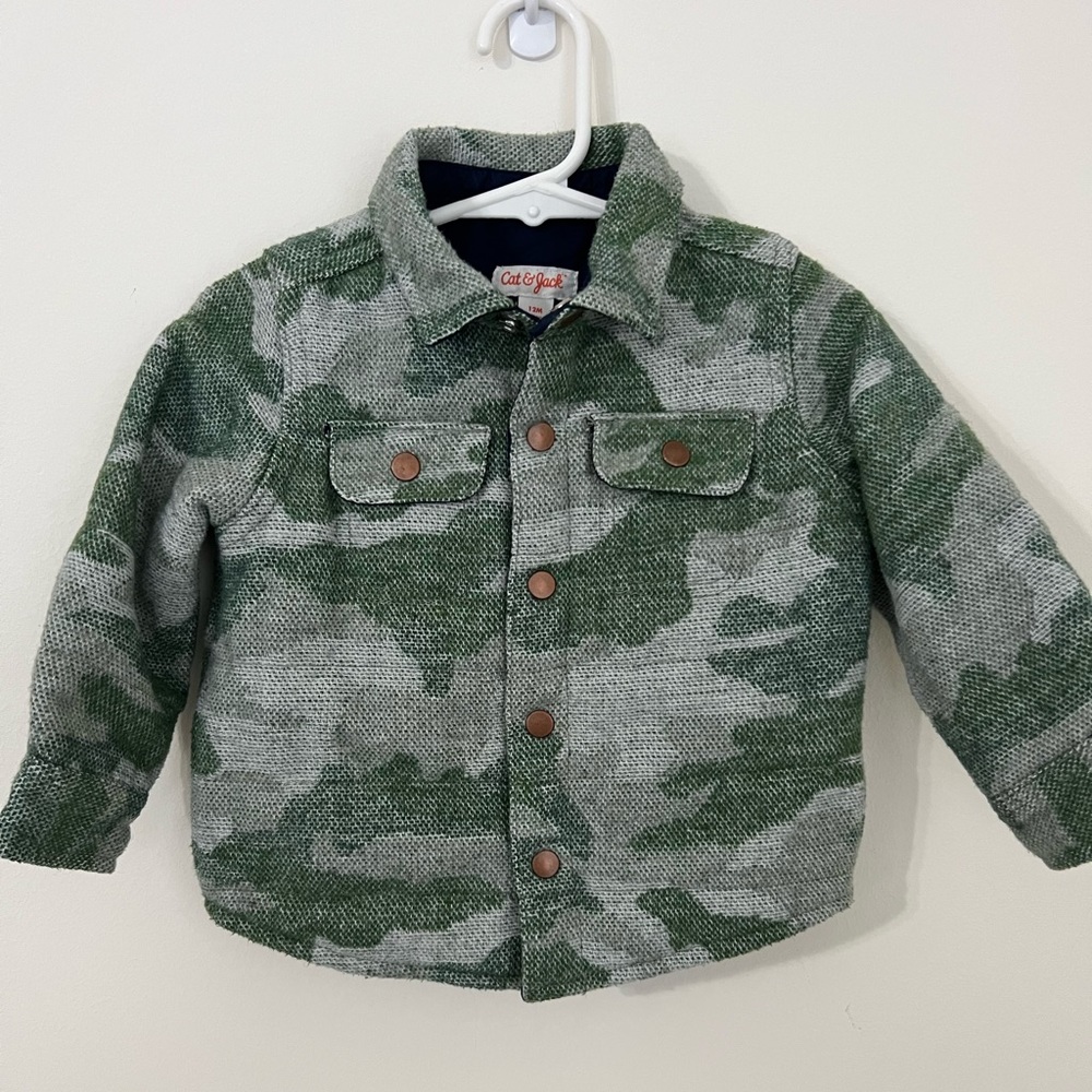12 mo Cat & Jack Toddler Boy’s Camo Coat